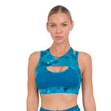 Top corto Storm azul y tirantes con estampado Storm - foto 1