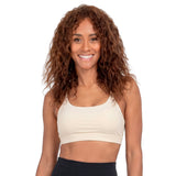 Top corto básico beige con tirantes cruzados - foto 2