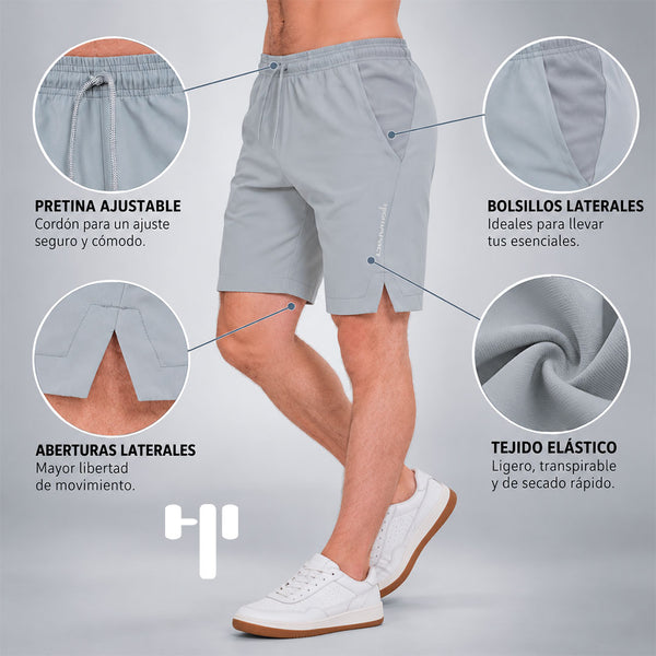 Short Olympic gris claro - foto 1