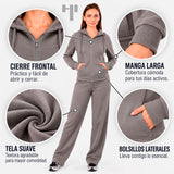 Conjunto Sweater Weather gris de chamarra y pants