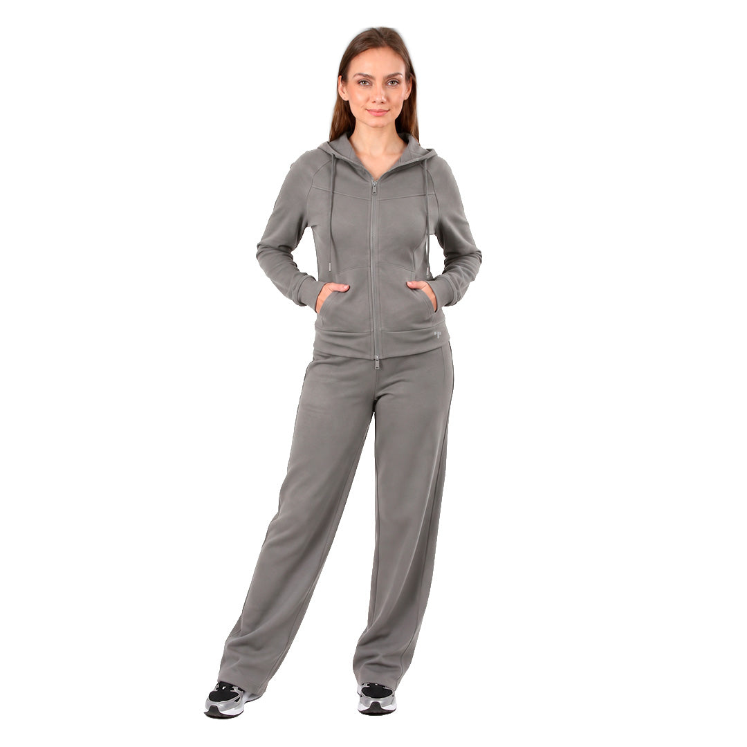 Conjunto Sweater Weather gris de chamarra y pants