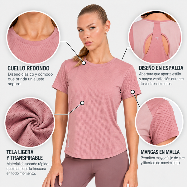 Camiseta Blush palo de rosa de manga corta - foto 1