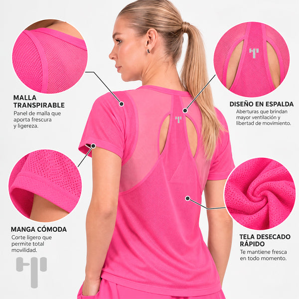 Camiseta Blush rosa de manga corta - foto 1