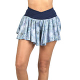 Falda Short con estampado inspire y short debajo azul
