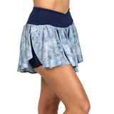 Falda Short con estampado inspire y short debajo azul