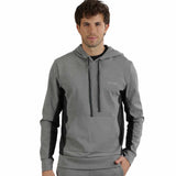 SUDADERA PARA CABALLERO CON BOLSILLO ABDOMINAL Y CAPUCHA CON JARETA EN COLOR GRIS CRASH - HIGH IMPACT